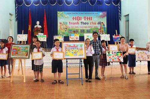 Đạ Tẻh: 'Hội thi vẽ tranh theo chủ đề' bậc Tiểu học, năm học 2020 – 2021