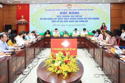 Ủy ban Mặt trận Tổ quốc Việt Nam thành phố Hà Nội tổ chức Hội nghị hiệp thương lần thứ ba