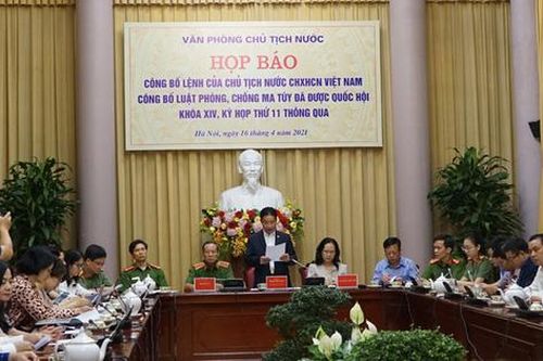 Công bố lệnh của Chủ tịch nước về Luật Phòng, chống ma túy