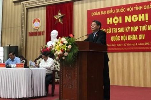 Phó Chủ tịch Quốc hội Nguyễn Đức Hải tiếp xúc cử tri tỉnh Quảng Nam