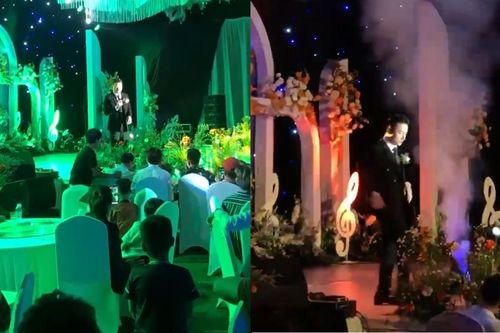 Góc không nhịn được cười: Phan Mạnh Quỳnh hát hit 'Vợ người ta' ngay trong lễ cưới của mình