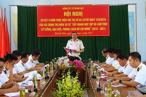Lữ đoàn 957, Vùng 4 Hải quân sơ kết 5 năm thực hiện Chỉ thị số 05 của Bộ Chính trị