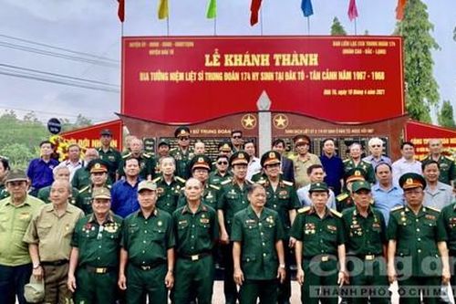 Khánh thành Bia tưởng niệm các Liệt sỹ Trung đoàn 174 tại Kon Tum