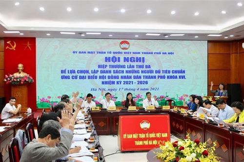 Hà Nội thống nhất danh sách 160 người ứng cử đại biểu HĐND thành phố khóa XVI