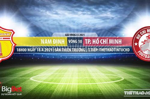Soi kèo nhà cái Nam Định vs TPHCM. TTTT HD. Trực tiếp bóng đá Việt Nam hôm nay