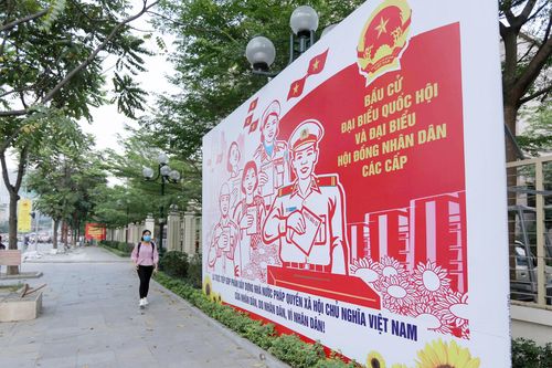 Hà Nội tuyên truyền chào mừng bầu cử đại biểu Quốc hội