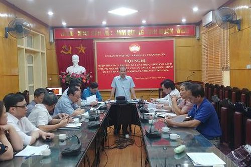 Quận Thanh Xuân thống nhất danh sách 59 người ứng cử đại biểu HĐND quận