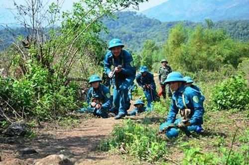 Diễn tập chiến đấu phòng thủ xã Mường Phăng sát với thực tế