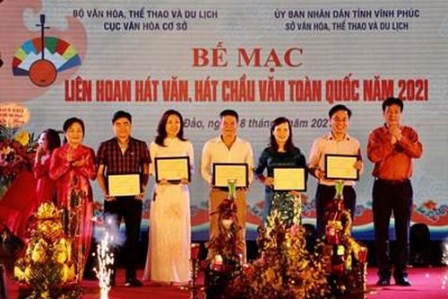 Trao 5 chương trình xuất sắc tại Liên hoan hát văn, hát chầu văn toàn quốc