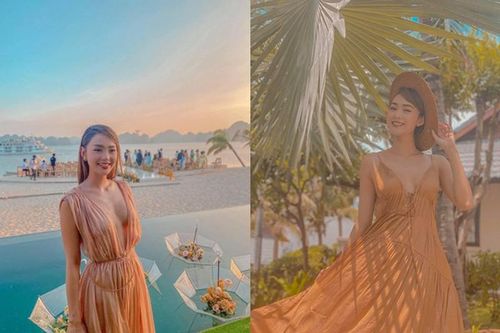 Mốt diện trang phục khoe vòng một táo bạo của Minh Hằng gây 'bỏng mắt'