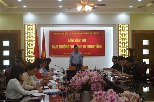 Đoàn giám sát BTV Tỉnh ủy làm việc với BTV Đảng ủy Bộ đội Biên phòng tỉnh