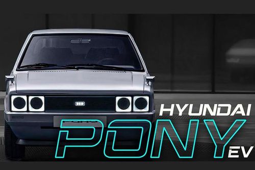 Hyundai Pony 1975 hoài cổ 'biến hình' xe điện đậm chất tương lai