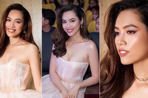 Á hậu Hoàng My diện váy cúp ngực nóng bỏng, thần thái quyền lực khi ngồi giám khảo