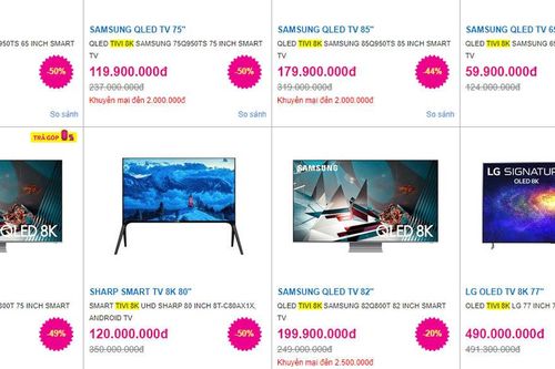 Tivi hạng sang giảm giá sâu, sale 50% coi chừng dính hàng tồn