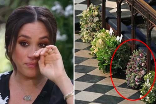 Chuyên gia vạch trần chiêu trò của Meghan Markle khi gửi vòng hoa và thư tay đến tang lễ Hoàng tế Philip: Một mũi tên trúng hai đích!