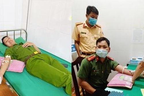 5 chiến sỹ hiến máu cứu sản phụ qua cơn nguy kịch