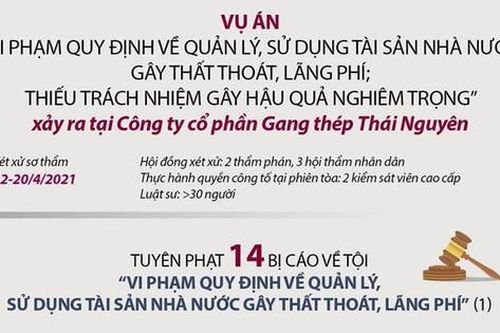 Chi tiết án phạt các bị cáo trong vụ án Gang thép Thái Nguyên