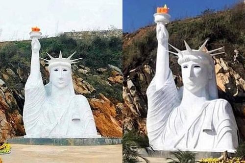 Tạm dừng mở cửa đón khách tại điểm du lịch có tượng đài nữ thần tự do 'phiên bản lỗi'