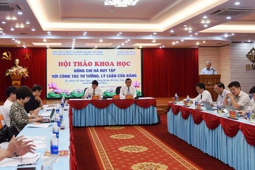 Đồng chí Hà Huy Tập với công tác tư tưởng, lý luận của Đảng