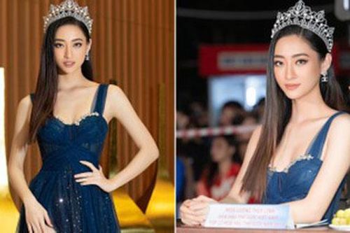 Lương Thùy Linh đeo vương miện 3 tỷ đồng, khoe chân dài 1m22 khi đi tìm người kế nhiệm