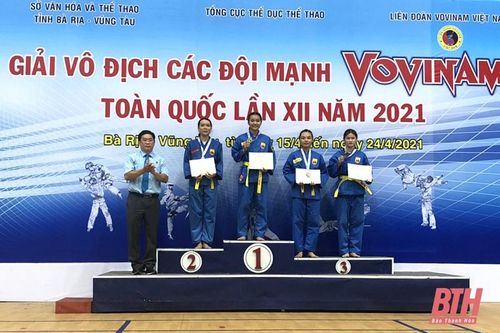 Thanh Hóa xếp thứ ba toàn đoàn tại Giải vô địch các đội mạnh Vovinam toàn quốc năm 2021