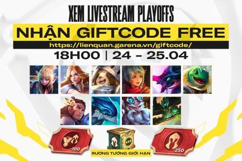 Fan liên quân có cơ hội nhận rương tướng free khi xem livestream Đấu Trường Danh Vọng