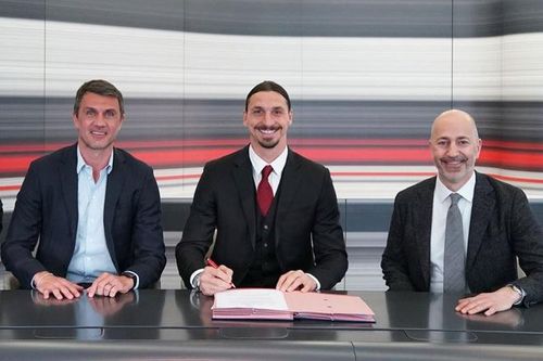 Tiền đạo Ibrahimovic gia hạn hợp đồng với AC Milan trước tuổi 40