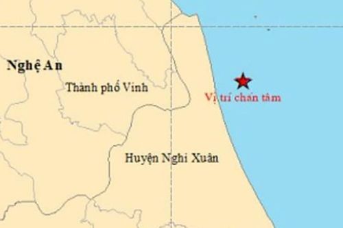 Xảy ra động đất 3.0 độ richter trên vùng biển Hà Tĩnh
