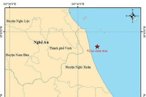 Động đất 3.0 độ richter trên biển Hà Tĩnh