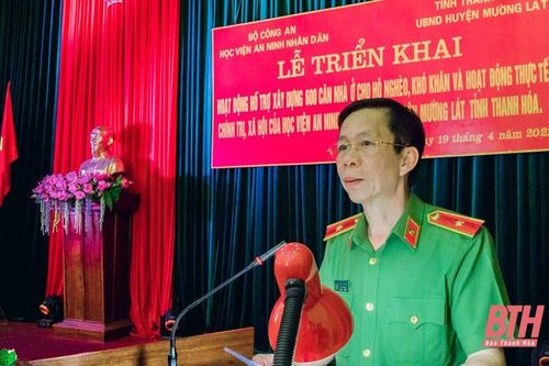 Học viện An ninh Nhân dân tham gia xây dựng 600 căn nhà cho hộ nghèo huyện Mường Lát