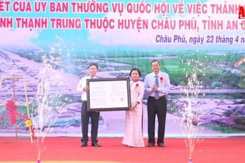 Công bố thành lập thị trấn Vĩnh Thạnh Trung