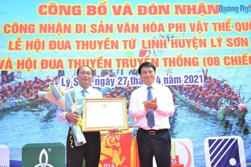 Lễ hội đua thuyền Tứ linh là Di sản văn hóa phi vật thể quốc gia