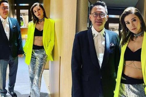 Hoa hậu đẹp nhất Hong Kong mặc bra đi sự kiện, body tuổi 51 gây 'bão'