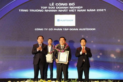 Tập đoàn Austdoor vào Top 10 doanh nghiệp tăng trưởng nhanh nhất Việt Nam