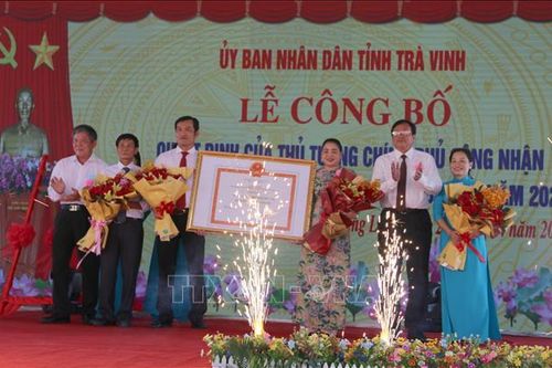Trà Vinh có thêm một huyện đạt chuẩn nông thôn mới