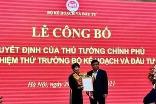 Công bố quyết định bổ nhiệm nữ Thứ trưởng Bộ Kế hoạch và Đầu tư