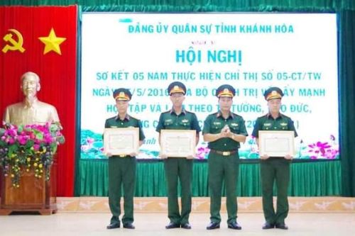 Đảng ủy Quân sự tỉnh Khánh Hòa sơ kết 5 năm thực hiện Chỉ thị 05 của Bộ Chính trị