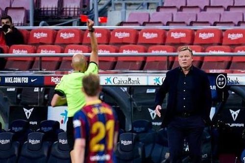 HLV Koeman phân trần về tấm thẻ đỏ trong trận thua của Barca