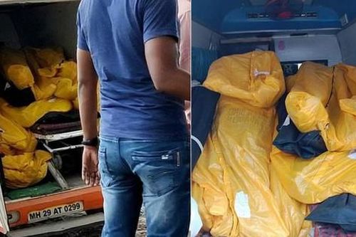 Đau lòng hình ảnh 22 thi thể bệnh nhân COVID-19 chất đống trên xe cấp cứu
