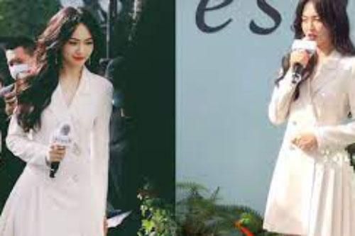 Xinh đẹp hoàn hảo bất chấp ảnh chưa chỉnh sửa nhưng Đường Yên lại gây chú ý vì đôi chân tong teo