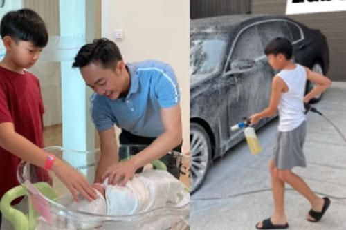 Lễ 1/5 biến thành Quốc tế lao động của quý tử Subeo: Tranh thủ giúp bố Cường Đô La làm việc gì với siêu xe thế này?
