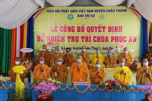 Lễ trao quyết định bổ nhiệm trụ trì chùa Phúc An