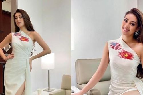 Hoa hậu Khánh Vân cập nhật hình ảnh đầu tiên trên đất Mỹ, diện mẫu váy vô cùng ý nghĩa