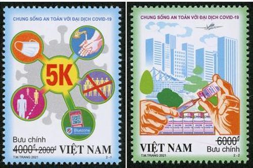 Phát hành bộ tem 'Chung sống an toàn với đại dịch COVID-19'