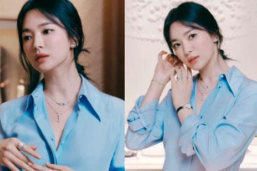 Nửa đêm Song Hye Kyo 'đánh úp' bộ ảnh đẹp xỉu: Diện sơ mi đơn giản mà sang hết nấc, gương mặt chính là 'công thần'