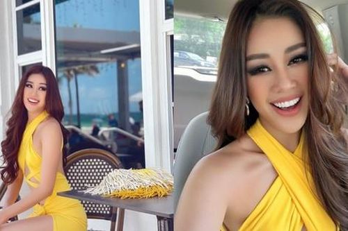 Miss Universe: Hoa hậu Khánh Vân mặc mẫu váy cắt xẻ cực hiểm hóc, gam màu rực rỡ