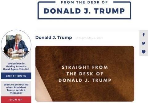 Ông Donald Trump trở lại nền tảng trực tuyến