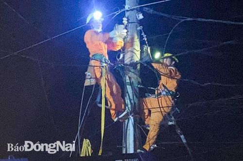 Khắc phục sự cố mái tôn bị gió lốc cuốn lên đường điện