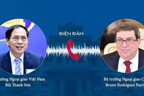 Bộ trưởng Ngoại giao Bùi Thanh Sơn điện đàm với Ngoại trưởng Cuba Bruno Rodríguez Parrilla