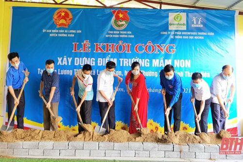 Khởi công xây dựng điểm trường mầm non tại huyện Thường Xuân
